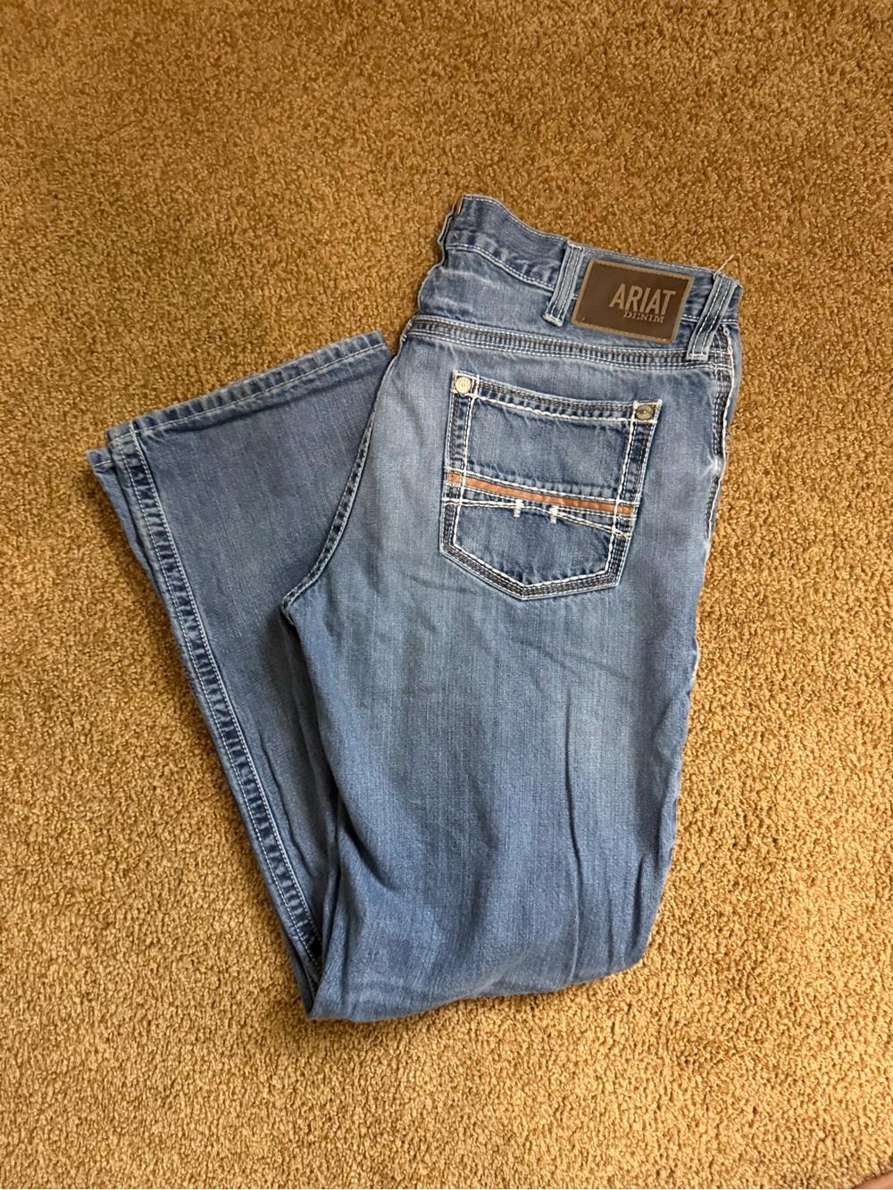 Ariat Men's Blue Denim Bootcut Jeans